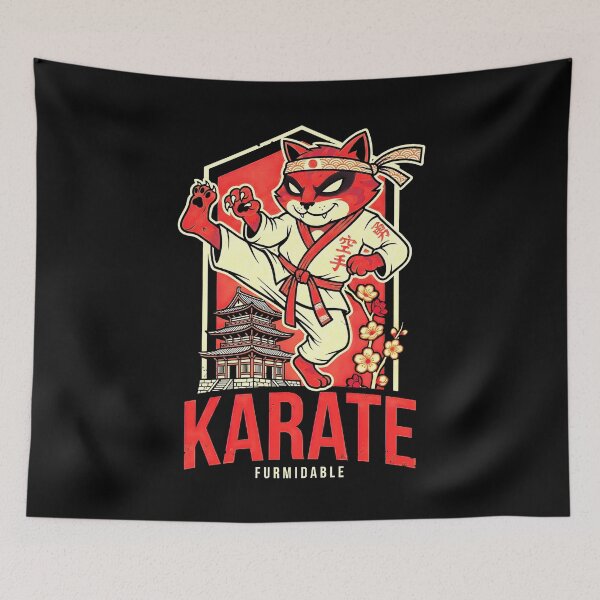 Item preview, Karate Cat Furmidable Funny Feline Karateka Martial Arts designed and sold by GrandeDuc.