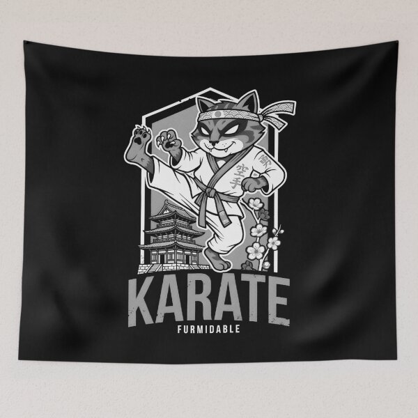 Item preview, Karate Cat Furmidable Funny Feline Karateka Martial Arts designed and sold by GrandeDuc.