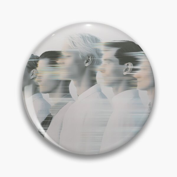 Item preview,  Minimalist Black and White Portrait of Five Men with Glitch Effect designed and sold by Mindrender.