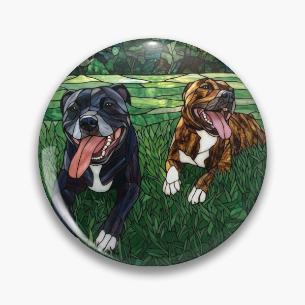 Item preview, Stained Glass Staffies designed and sold by RalphandRamboCo.
