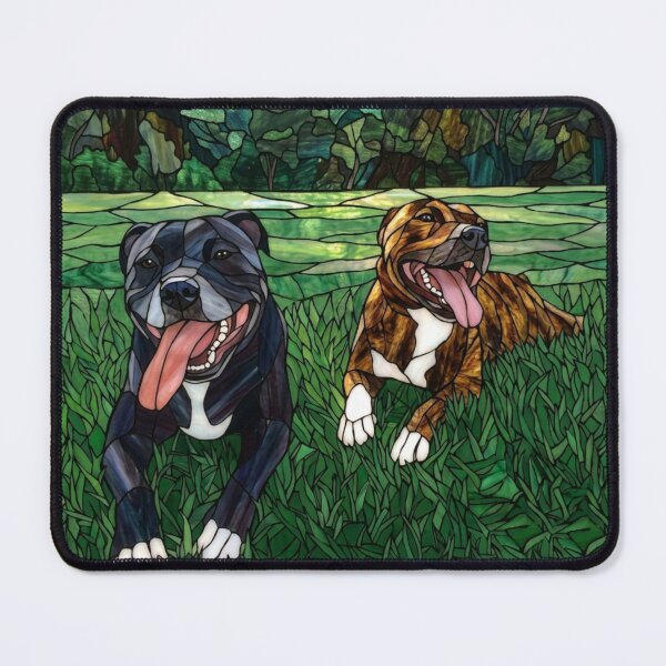 Item preview, Stained Glass Staffies designed and sold by RalphandRamboCo.