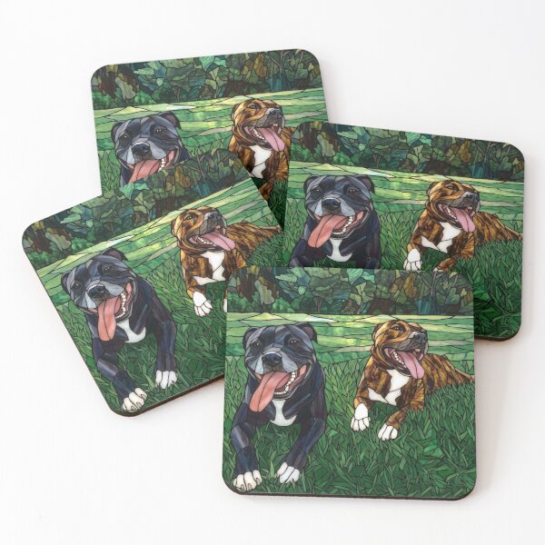 Item preview, Stained Glass Staffies designed and sold by RalphandRamboCo.