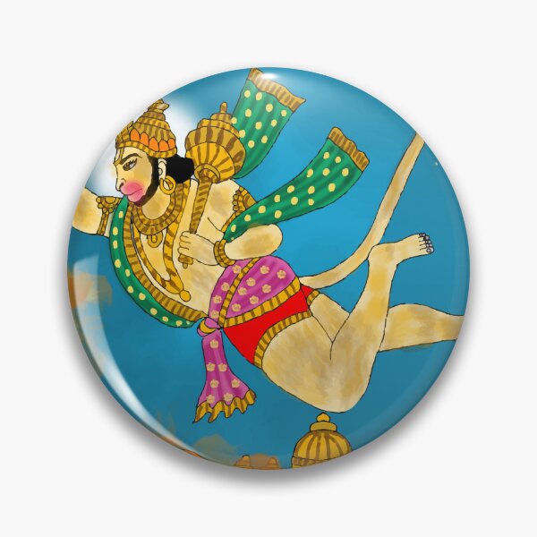 Item preview, Lord Hanuman Powerful Design – Hindu Devotional Warrior Art designed and sold by Harshit_Digital_Arts.