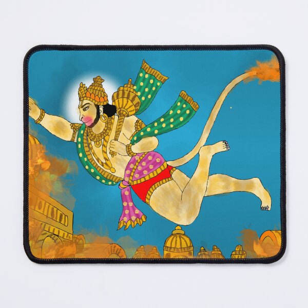 Item preview, Lord Hanuman Powerful Design – Hindu Devotional Warrior Art designed and sold by Harshit_Digital_Arts.