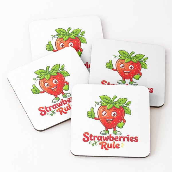 Item preview, Strawberries Rule! Cute Kawaii Berry Character designed and sold by RDproject.
