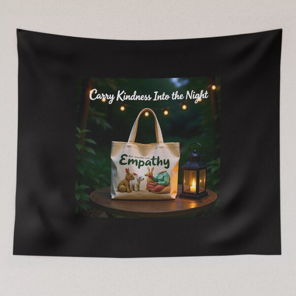Item preview, Carry Kindness Into the Night — “Empathy” Tote by Candlelight | Evening Compassion Visual designed and sold by Creative-RE.