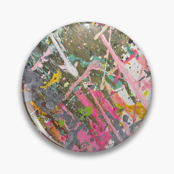 Item preview, Neon Pink and Yellow Abstract Splatter Art｜kasp001-4 designed and sold by KitataCat.