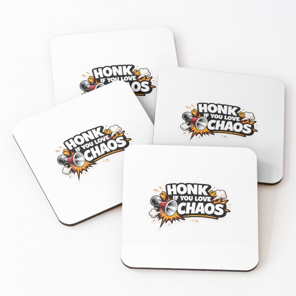 Item preview, Honk If You Love Chaos – Bold Funny Car Bumper Sticker designed and sold by SparkVault.