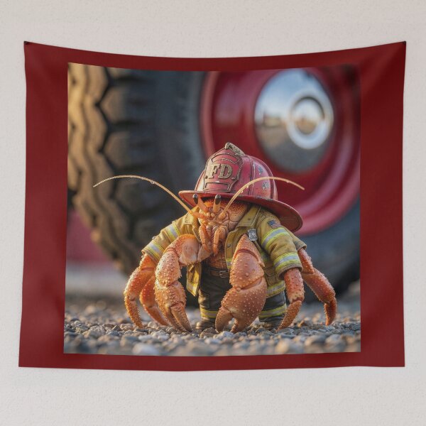 Item preview, Incognito Hermit Crab Fights Fires and Saves Lives designed and sold by Tridentulus.