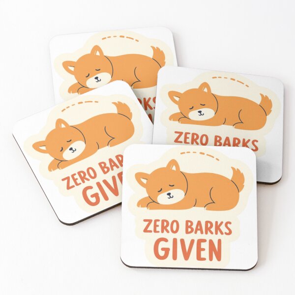 Item preview, Zero Barks Given Sleeping Shiba Inu Funny Sticker designed and sold by Ink&Cotton69.