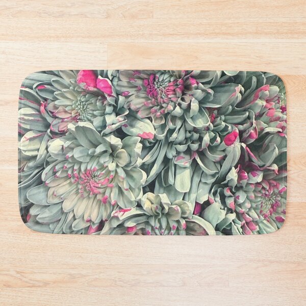 Item preview, Sage Green Chrysanthemums with Pink Accents – Unique Floral Texture designed and sold by aadventures.