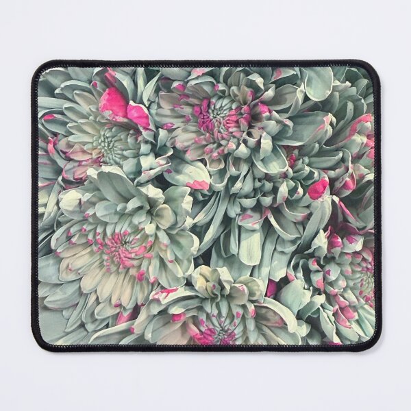 Item preview, Sage Green Chrysanthemums with Pink Accents – Unique Floral Texture designed and sold by aadventures.
