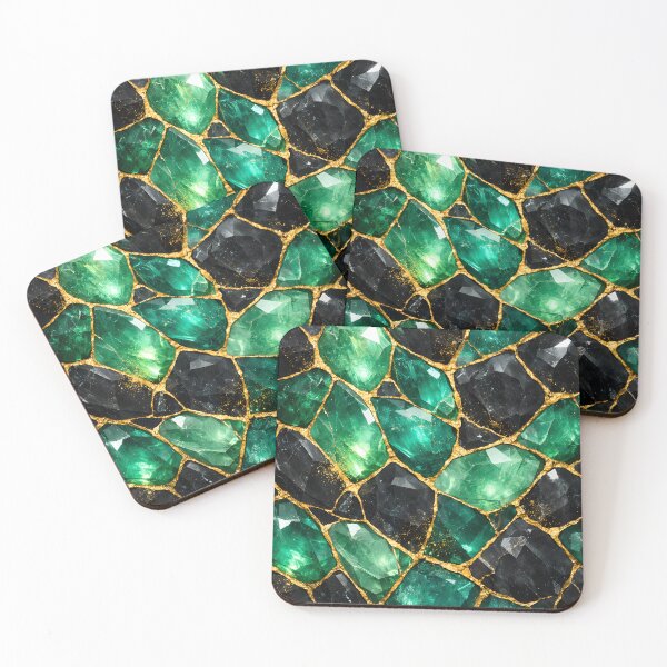 Item preview, Luxury Emerald Stone Fracture Abstract designed and sold by SimoCompany.