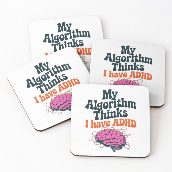 Item preview, My Algorithm Thinks I Have ADHD Funny Retro Tee designed and sold by wyrddifferent.