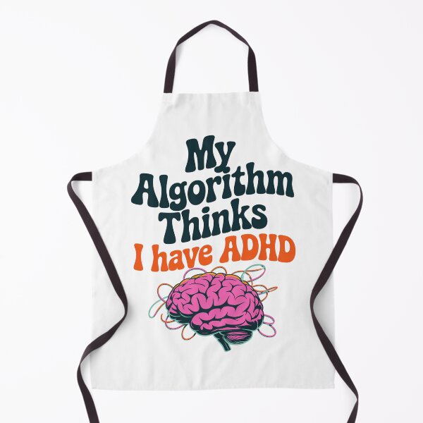 Item preview, My Algorithm Thinks I Have ADHD Funny Retro Tee designed and sold by wyrddifferent.
