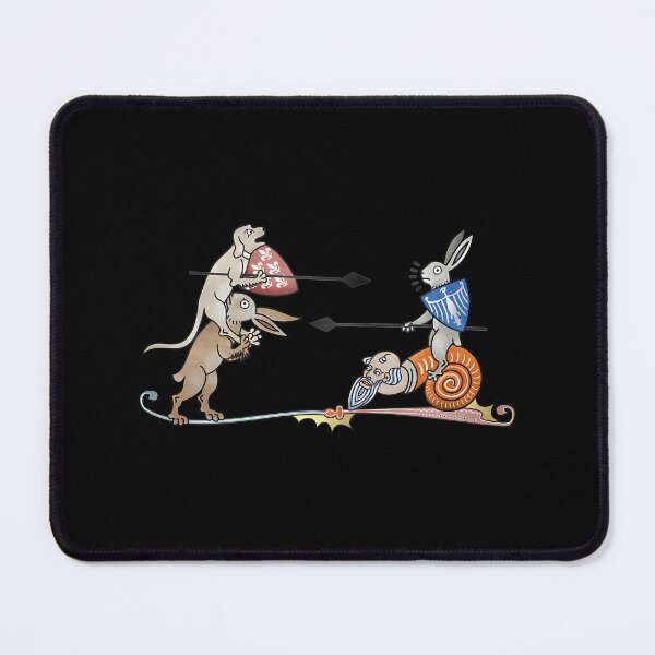 Item preview, Medieval Marginalia Dog Jousting Rabbit designed and sold by pkaqgiho65.