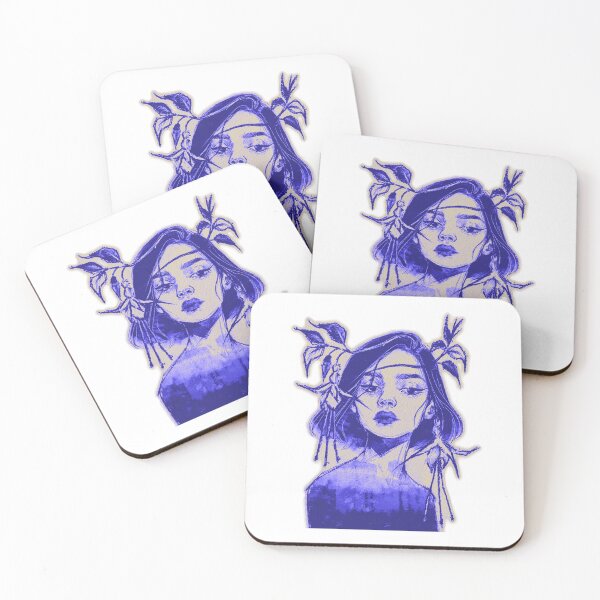 Item preview, FUCHSIA FLOWER CROWN WOMAN ROYAL INDIGO designed and sold by melyverso.
