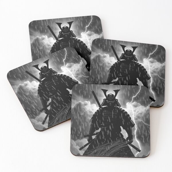 Item preview, Epic Samurai in Storm Rain Lightning Warrior Art designed and sold by EllDAV777.