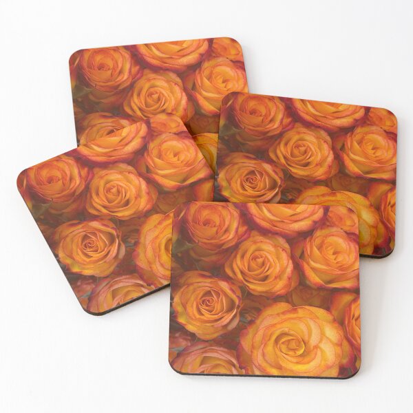 Item preview, Orange and Red Roses – Warm Sunset Floral Bouquet Photography designed and sold by aadventures.