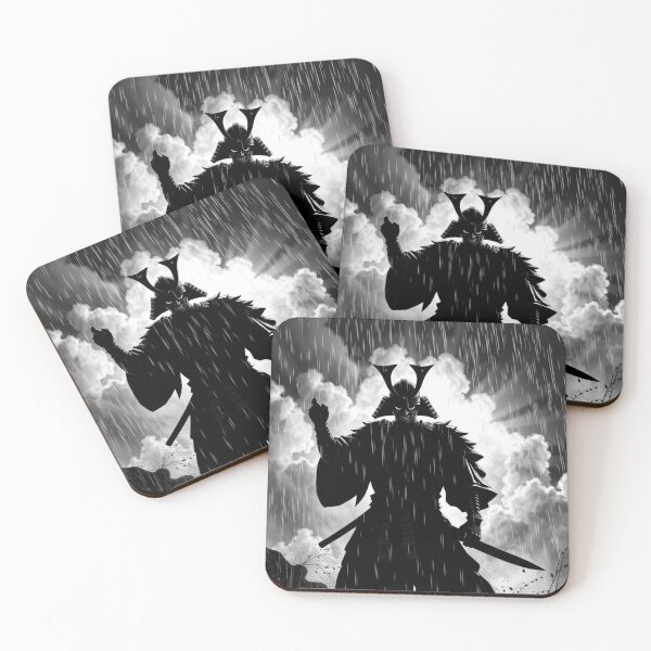 Item preview, Dark Samurai Warrior in Rain Anime Art designed and sold by EllDAV777.