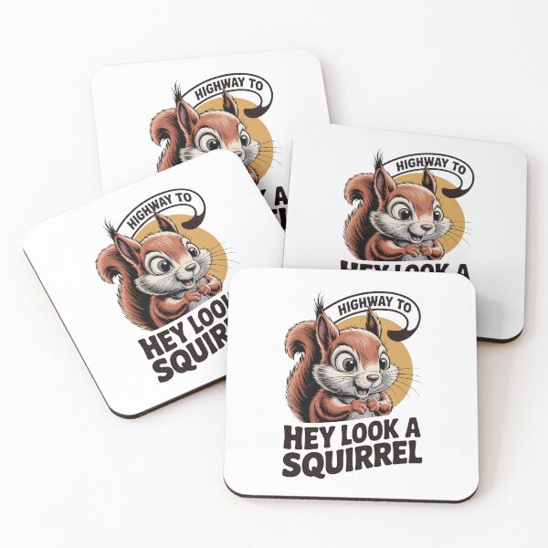 Item preview, Highway To Hey Look A Squirrel Vintage Print designed and sold by wyrddifferent.