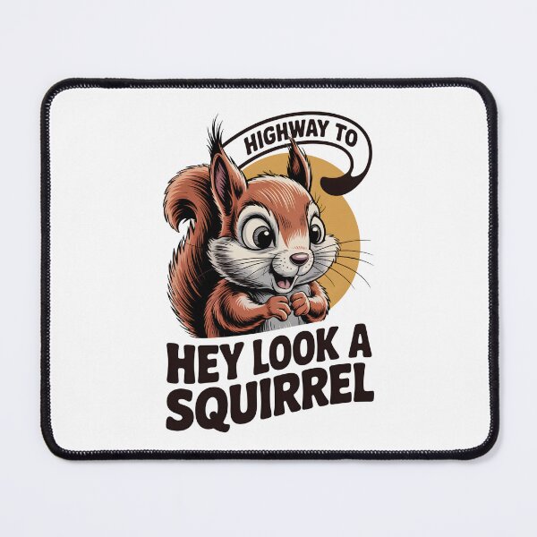 Item preview, Highway To Hey Look A Squirrel Vintage Print designed and sold by wyrddifferent.