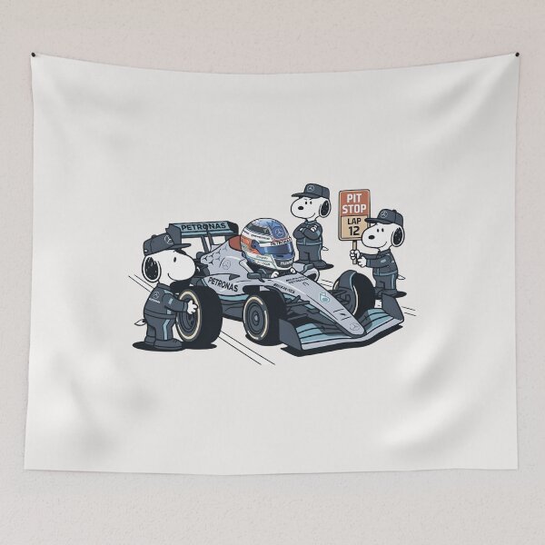 Item preview, Kimi Antonelli Snoopy Pit Crew F1 Tee, Mercedes Racing Cartoon, Funny Formula 1 Pit, Motorsport designed and sold by Malosortin.