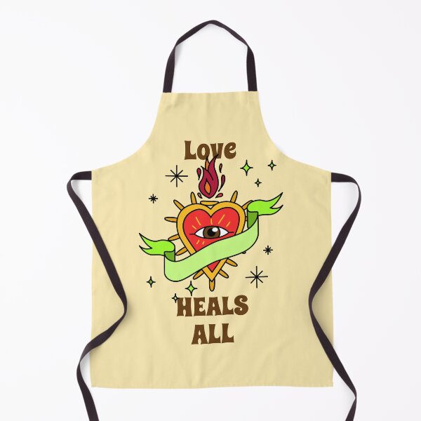 Item preview, Love Heals All Flaming Eye Heart Art – Sacred & Mystical Boho Quote designed and sold by WellspringXflow.