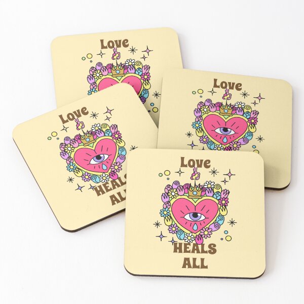 Item preview, Love Heals All Pink Floral Heart Eye – Aesthetic Botanical Surreal Art designed and sold by WellspringXflow.