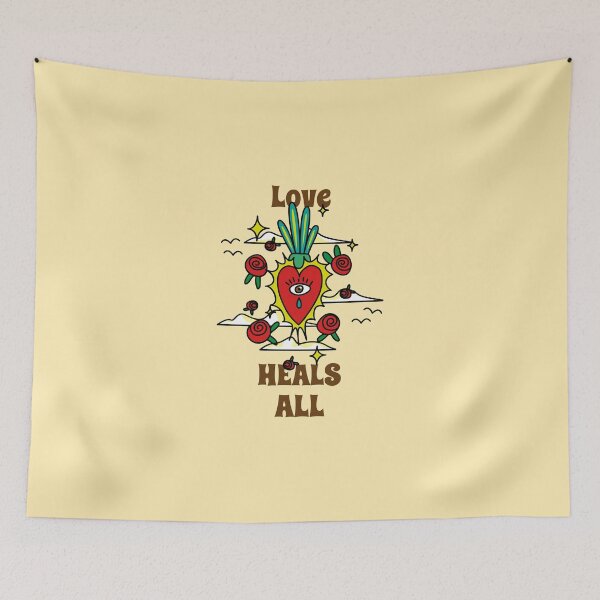 Item preview, Love Heals All Pineapple Heart Art – Tropical Surreal Rose Eye Art designed and sold by WellspringXflow.