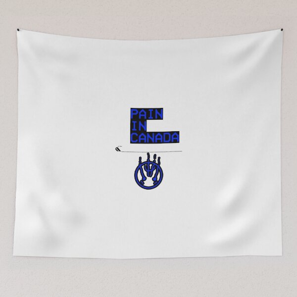 Item preview,  PAIN IN CANADA UPSIDE DOWN FROWNING FACE LGOG BLACK AND BLUE designed and sold by Just-Quit-It.