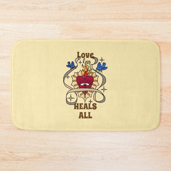Item preview, Love Heals All Flaming Eye Heart – Blue Birds and Ribbon Tattoo Art designed and sold by WellspringXflow.