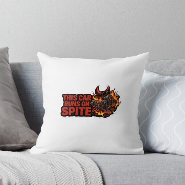Item preview, This Car Runs on Spite – Rebel Devil Engine Sticker (Dark Grit Aesthetic) designed and sold by SparkVault.