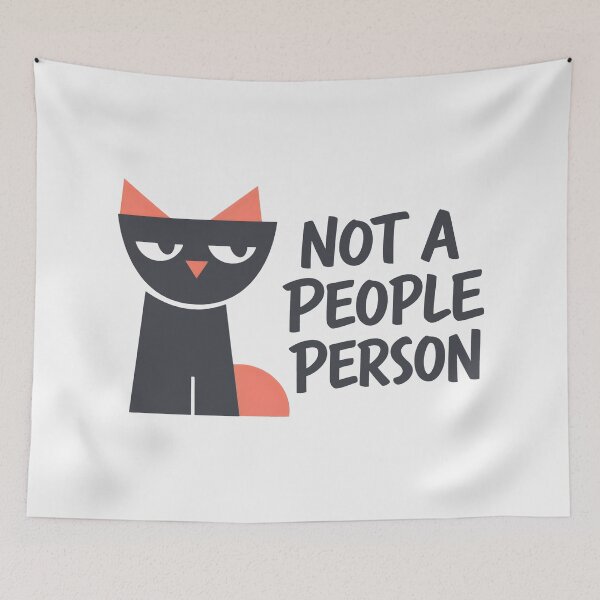 Item preview, Not A People Person Grumpy Cat Art Antisocial Humor designed and sold by SplashTastic.