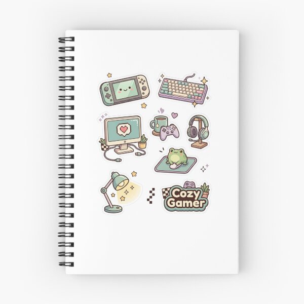 Item preview, Cozy Gamer Desk Sticker Sheet designed and sold by Whistle-and-Co.