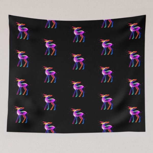 Item preview, Fantasy lighting colorful reindeer design designed and sold by NivyasArtistry.