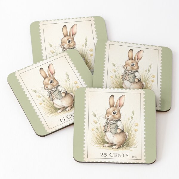 Item preview, Vintage postage of rabbit designed and sold by bloom-moon.