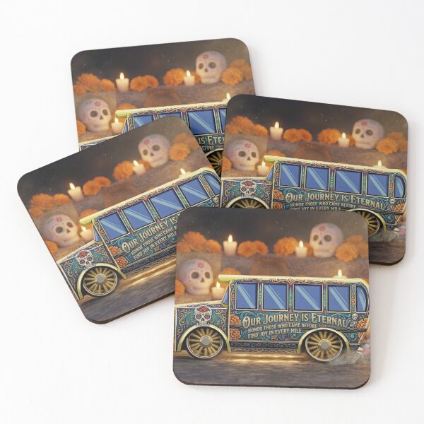 Item preview, Our Journey is Eternal Day of the Dead Bus Art designed and sold by KabronX.