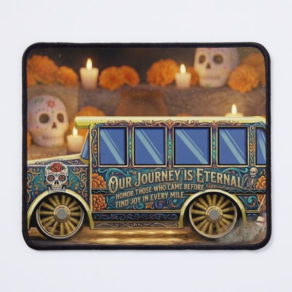 Item preview, Our Journey is Eternal Day of the Dead Bus Art designed and sold by KabronX.