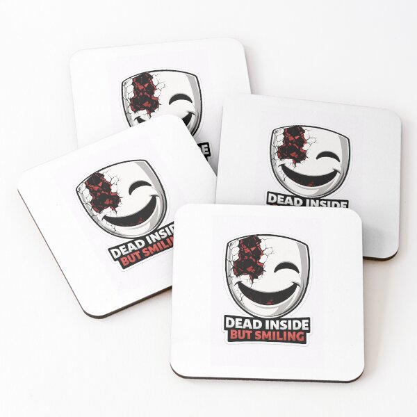 Item preview, Dead Inside But Smiling Sticker – Dark Humor Aesthetic Meme designed and sold by waghrahul9975.