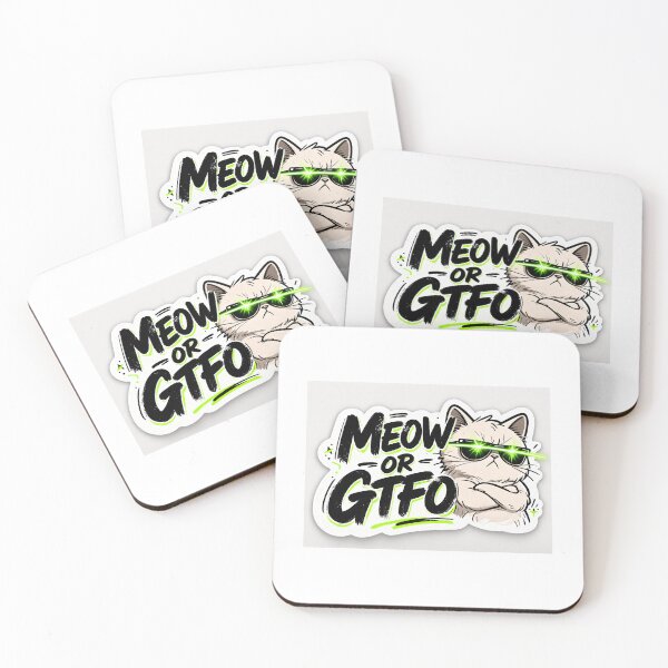 Item preview, Meow or GTFO – Grumpy Cat Laser Eyes Sticker ?? designed and sold by SparkVault.