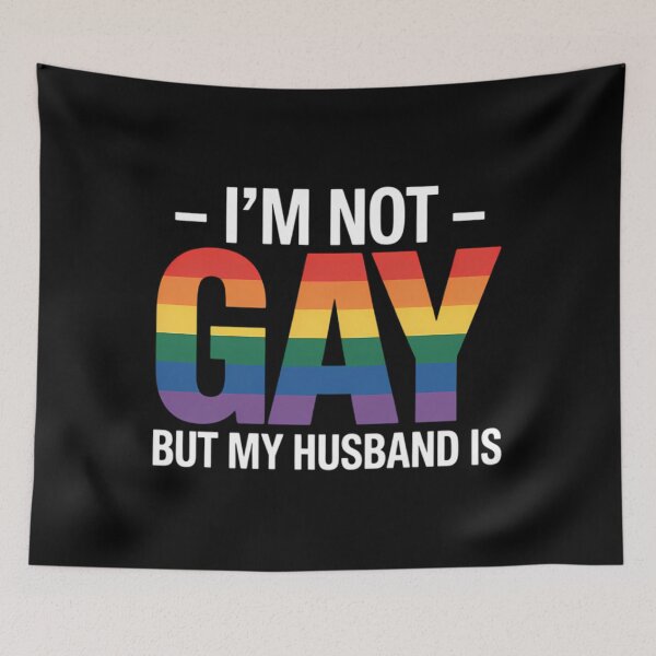 Item preview, Im Not Gay But My Husband Is LGBT Wedding designed and sold by HellD3vil-Art.