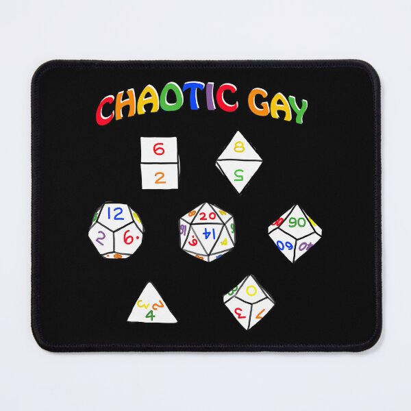 Item preview, Chaotic Gay Tabletop RPG Dice Art designed and sold by pkaqgiho65.