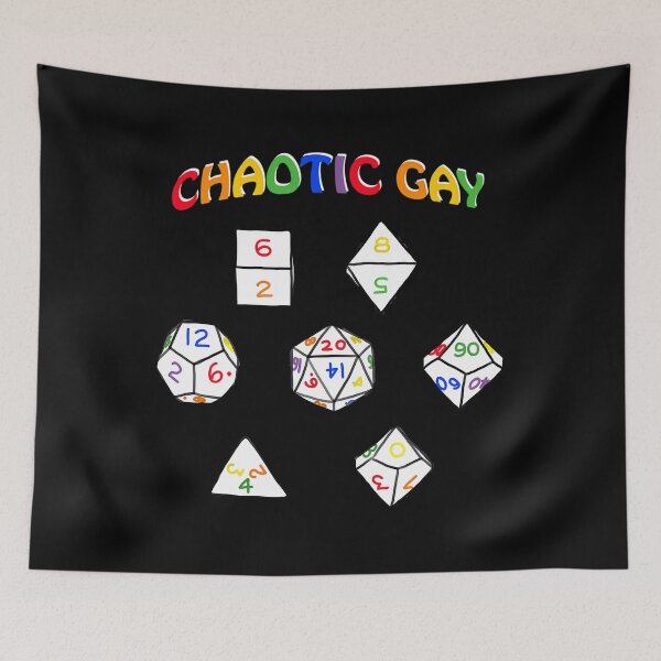 Item preview, Chaotic Gay Tabletop RPG Dice Art designed and sold by pkaqgiho65.