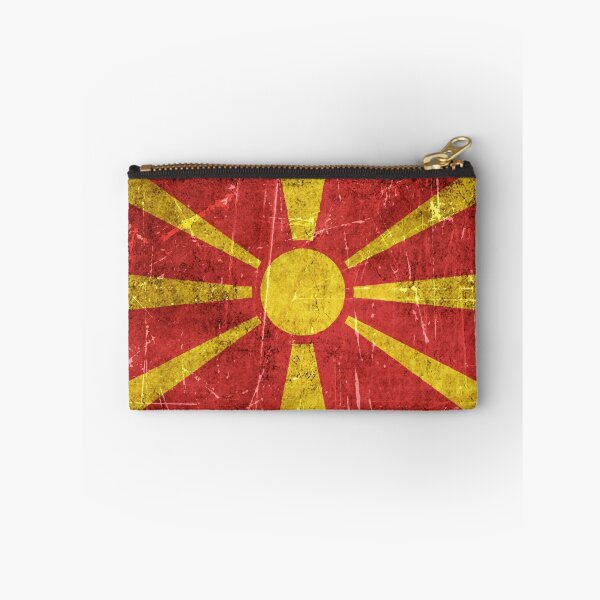 Item preview, Vintage Aged and Scratched Macedonian Flag designed and sold by JeffBartels.