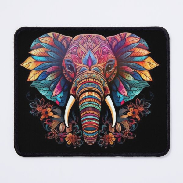 Item preview, Colorful harmony of elephant mandala art designed and sold by NivyasArtistry.