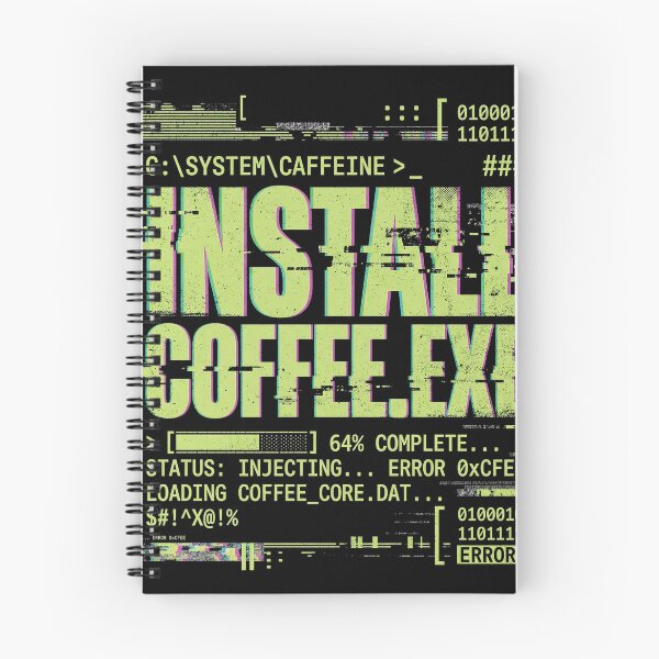 Item preview, Install Coffee Caffeine System Error Design designed and sold by Quiet Chaos Club.