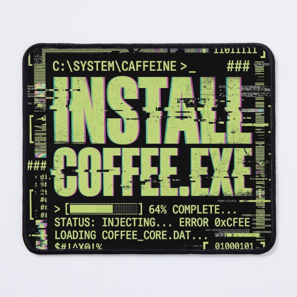 Item preview, Install Coffee Caffeine System Error Design designed and sold by Quiet Chaos Club.