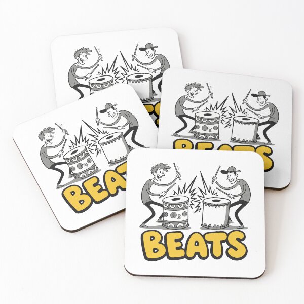 Item preview, Two Cartoon Drummers Creating Beats – Fun Percussion Music Illustration designed and sold by TipTop GFX.