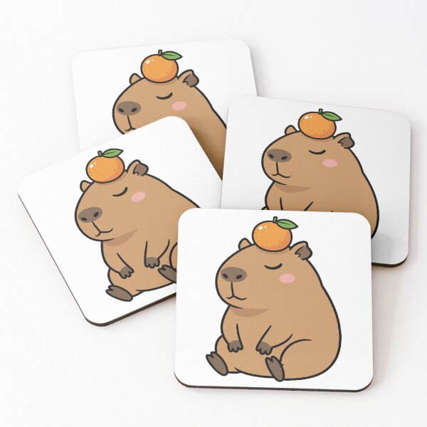 Item preview, Chill Capybara with Orange Yuzu Fruit designed and sold by mseopr.